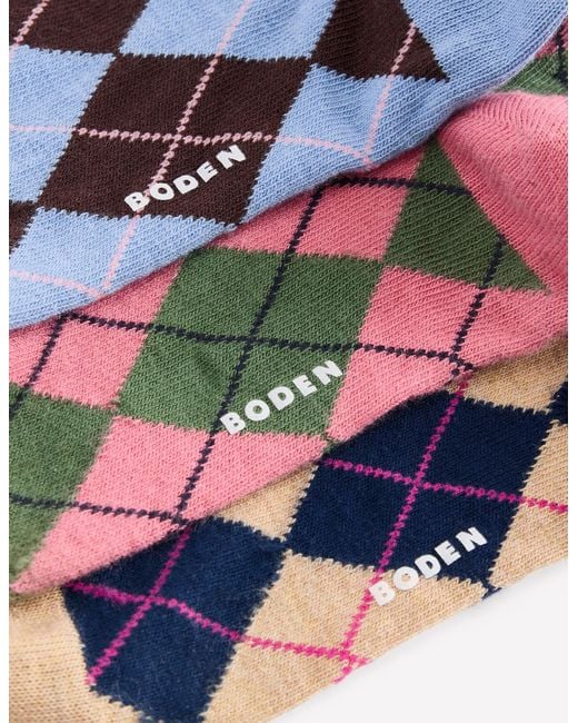 Boden Multicolor Argyle Socks 3-Pack