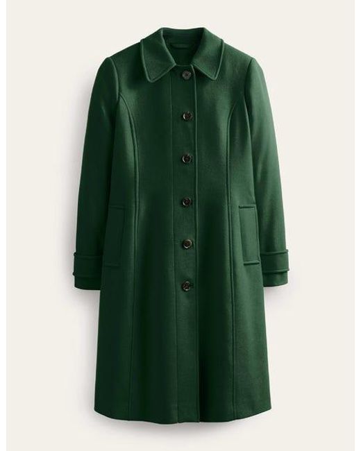 Boden Green Durham Wool Collared Coat