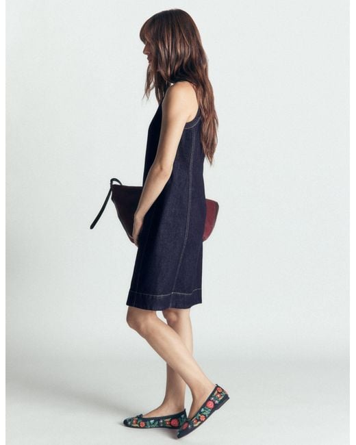 Boden Blue Lou Denim Shift Dress
