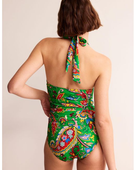 Boden Green Levanzo Halter Swimsuit