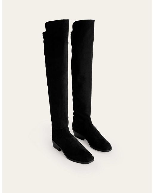 Boden Black Over-the-knee Stretch Boots