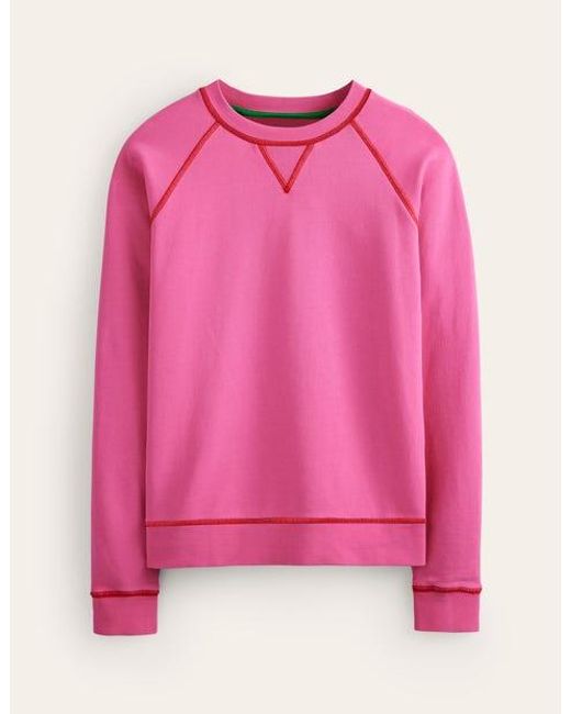 Boden Pink Washed Raglan Sweatshirt