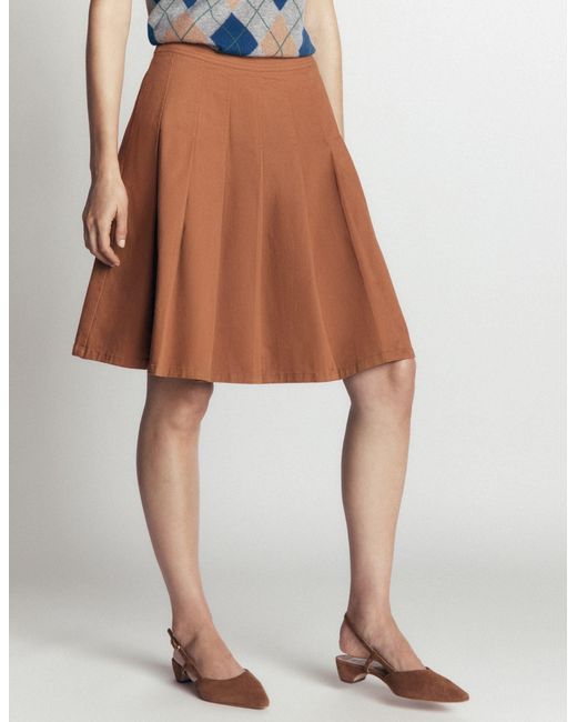Boden Blue Aya Cotton Skirt