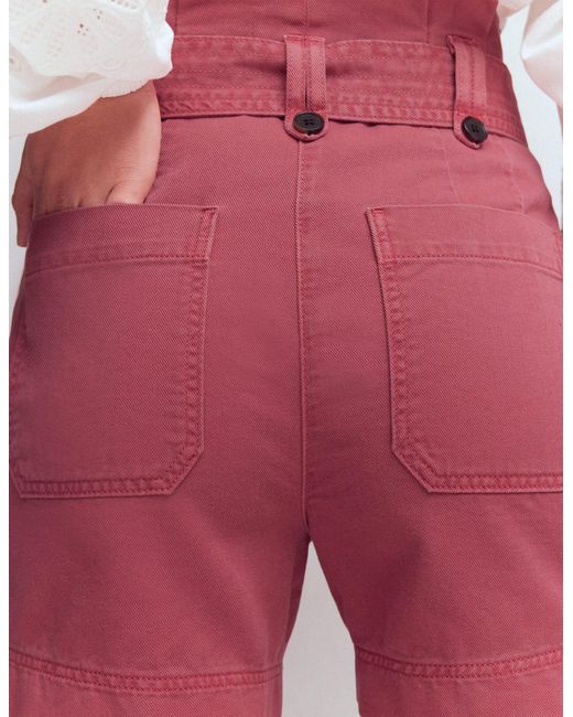 Boden White Paperbag Linen Belted Shorts