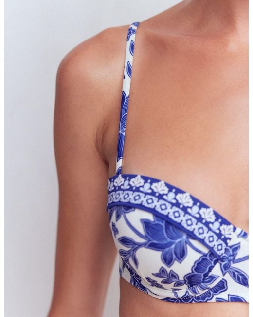 Boden Blue Rhodes Cup Sized Bikini Top