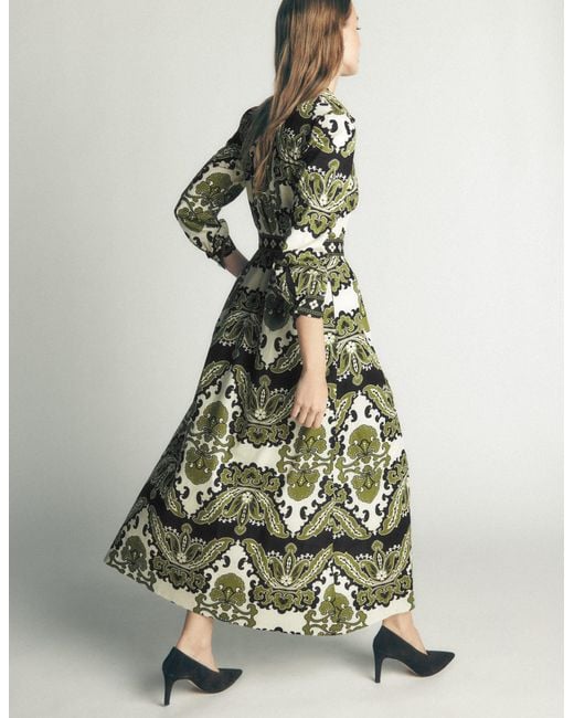 Boden Green Maeve Cotton Midi Shirt Dress