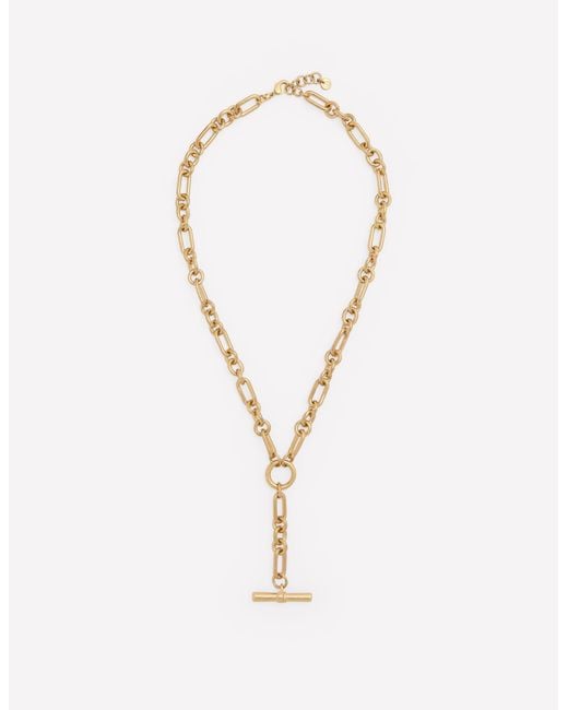 Boden Green Drop Chain T-Bar Necklace