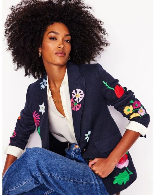Boden Blue Marylebone Interest Blazer