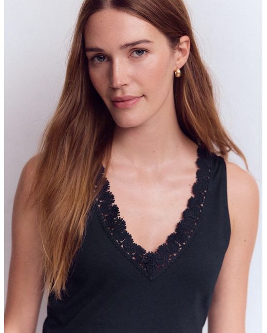 Boden Blue Supersoft V Neck Trim Vest