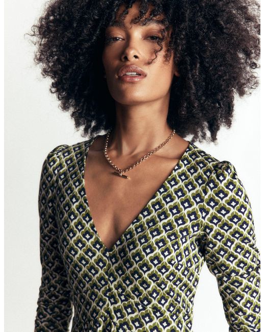 Boden Green Briony Jersey Short Dress