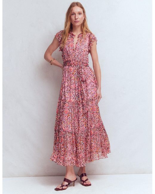 Boden Pink High Neck Sleeveless Dress