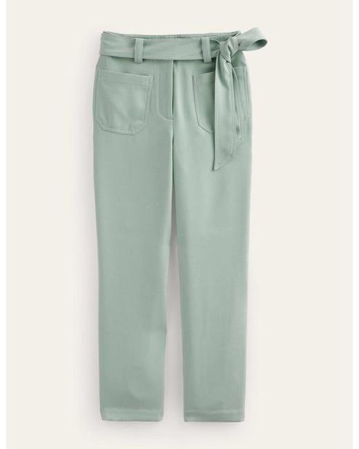 Boden Green Tie-waist Tapered Pants
