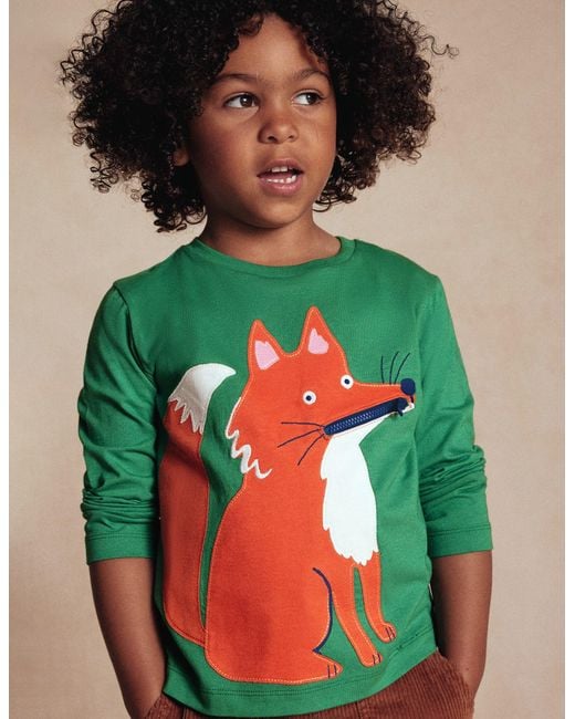 T-Shirt À Appliqué Zippé-Renard Vert Ombragé Boden pour homme en coloris Green
