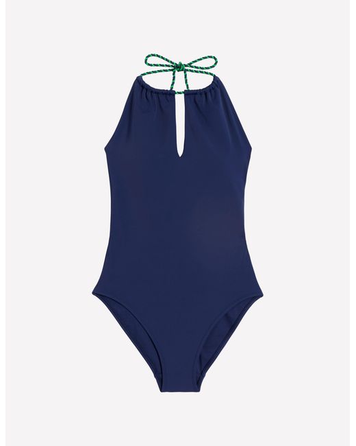 Boden Blue Hochgeschlossener Badeanzug Zum Binden