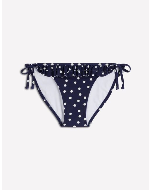Boden White Ruffle Bikini Bottoms