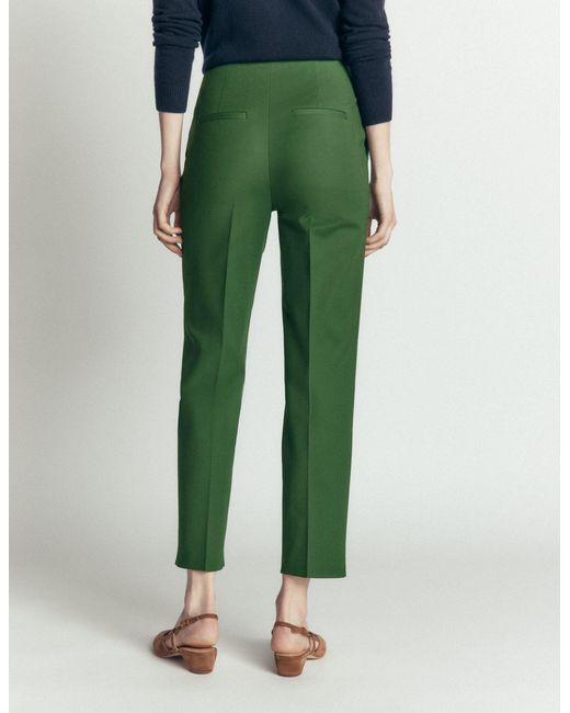 Boden Green Slim Leg Cotton Trousers