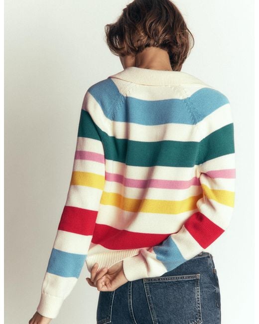 Boden Gray Lucy Cotton Henley Jumper