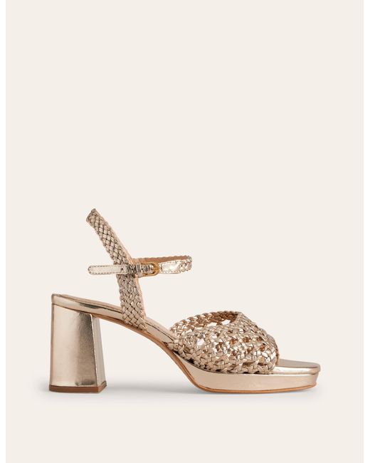 Boden Natural Woven Platform Sandals