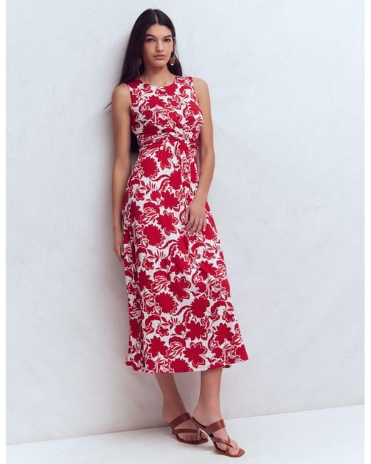 Boden Red Zara Cross Waist Jersey Dress