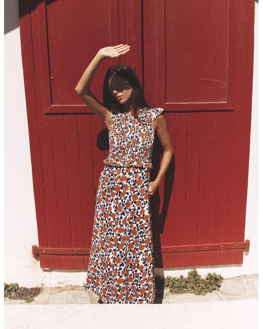 Boden Multicolor Carolina Smocked Midi Dress