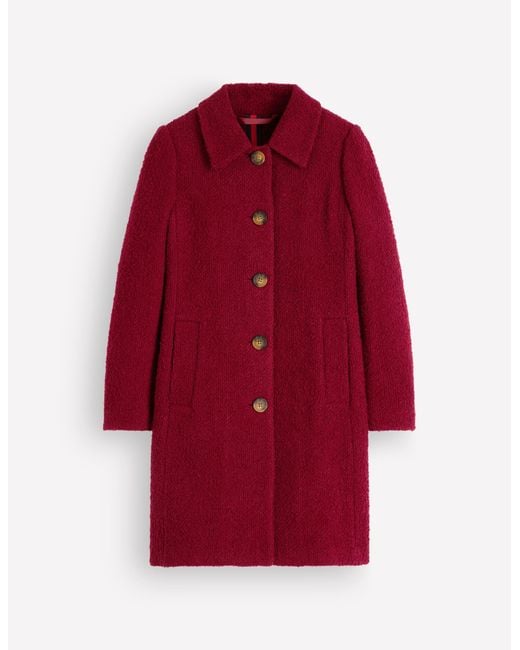 Boden Red Aylesford Wool Coat