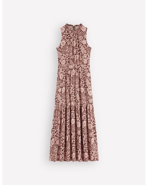 Boden Pink Camalie Jersey Maxi Dress