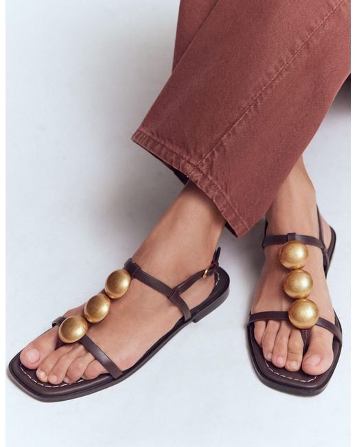 Boden Natural Disc Flat Sandals