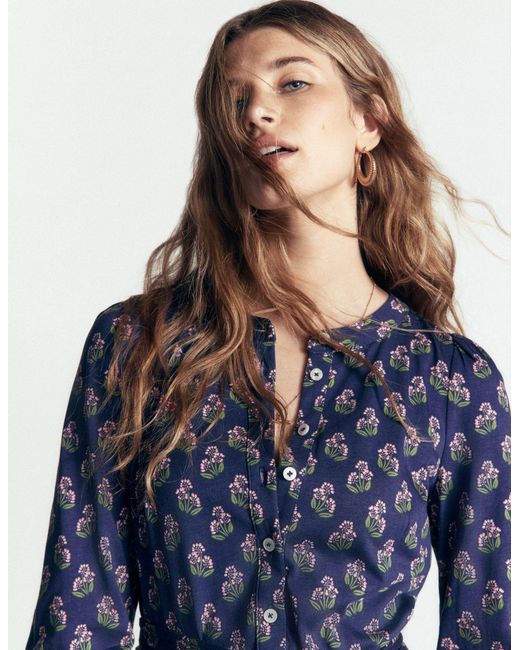 Boden Gray Adele Belted Jersey Dress