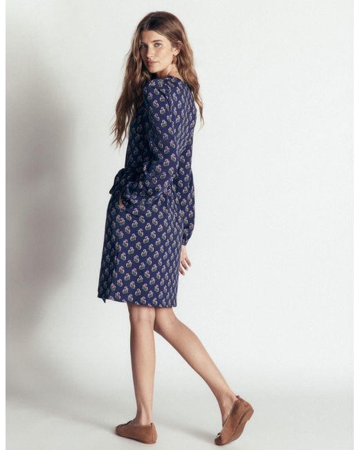 Boden Gray Adele Belted Jersey Dress