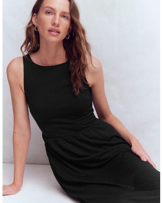 Boden Black Saoirse Smock Back Dress