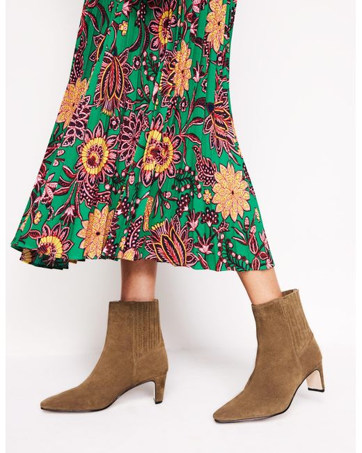 Boden Multicolor Back Panel Heeled Ankle Boot