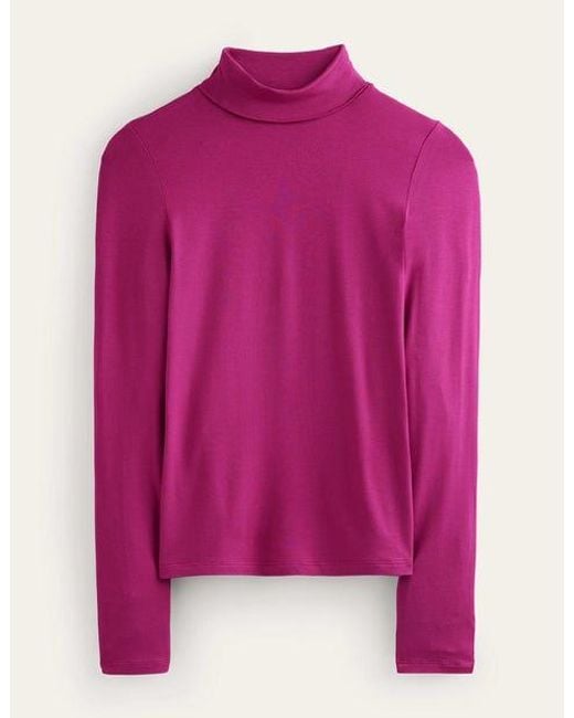 Boden Pink Polly Jersey Top
