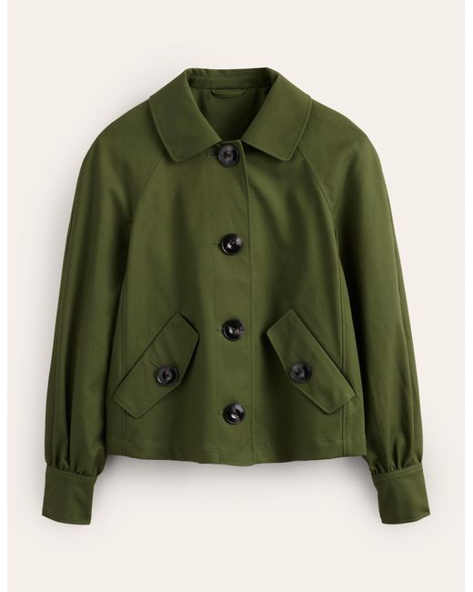 Veste style trench en coton Boden en coloris Green