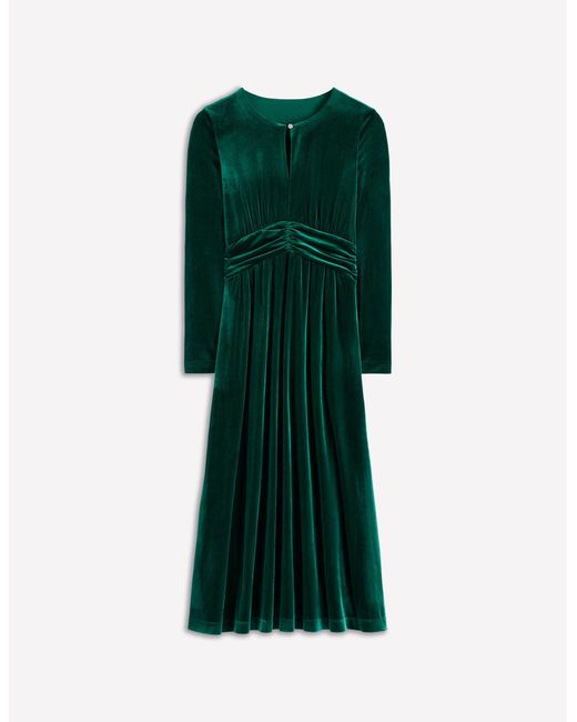 Boden Green Tilda Velvet Midi Dress