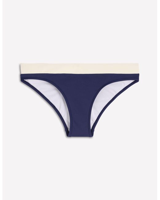 Boden Blue Panel Bikini Bottoms- Ivory Colourblock