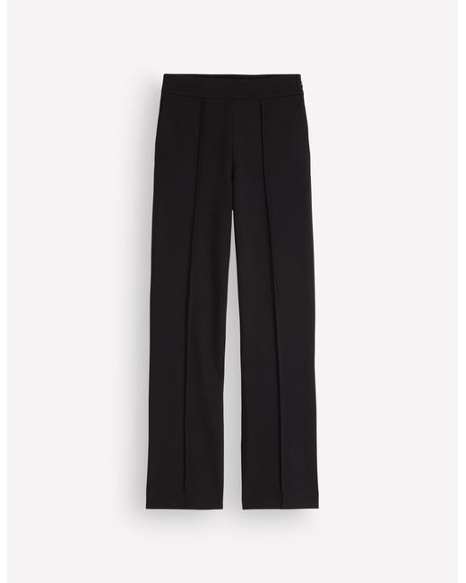 Boden Black Straight Leg Ponte Trousers