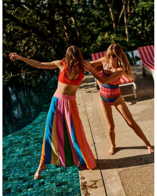 Boden Red Evia Bikinioberteil Mit Rüschen