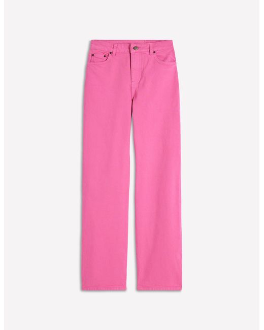Boden Pink High Rise Column Leg Jeans