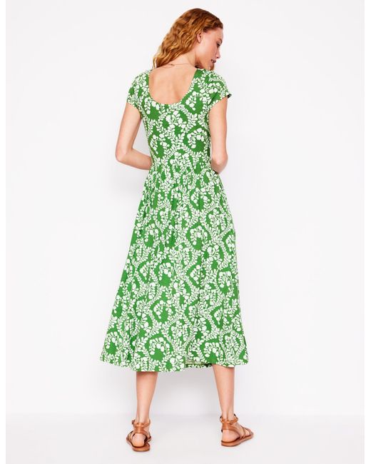 Boden Green Samantha Scoop Jersey Dress