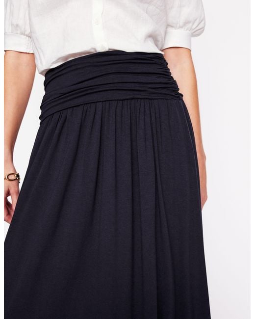 Boden Blue Rosaline Jersey Skirt, Petal Terrace