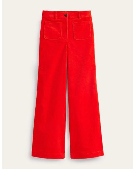 Boden Red Westbourne Corduroy Trousers