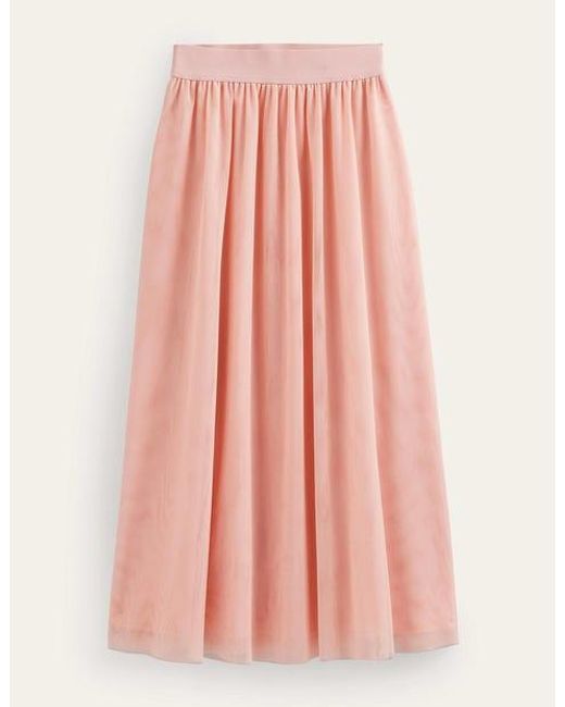 Boden Pink Tulle Full Midi Skirt