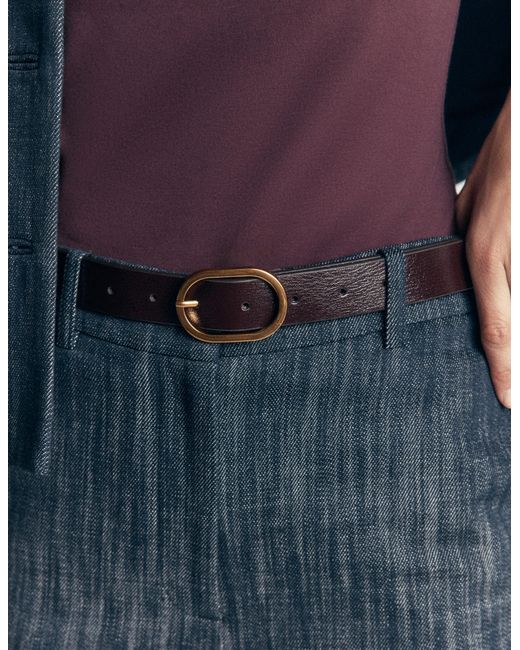 Boden Blue Classic Leather Belt