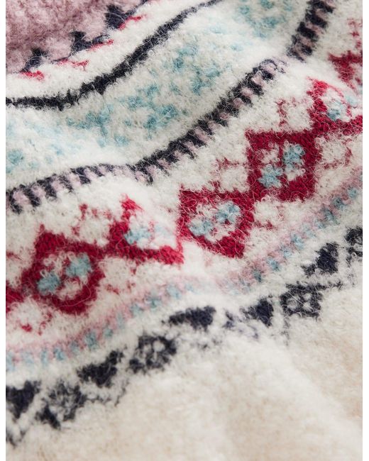 Boden Pink Bouclé Raglan Jumper
