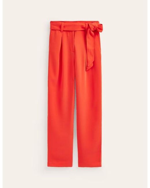 Boden Tapered Tie Waist Trousers