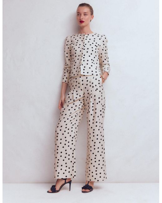 Boden White Salisbury Puff Sleeve Jacket