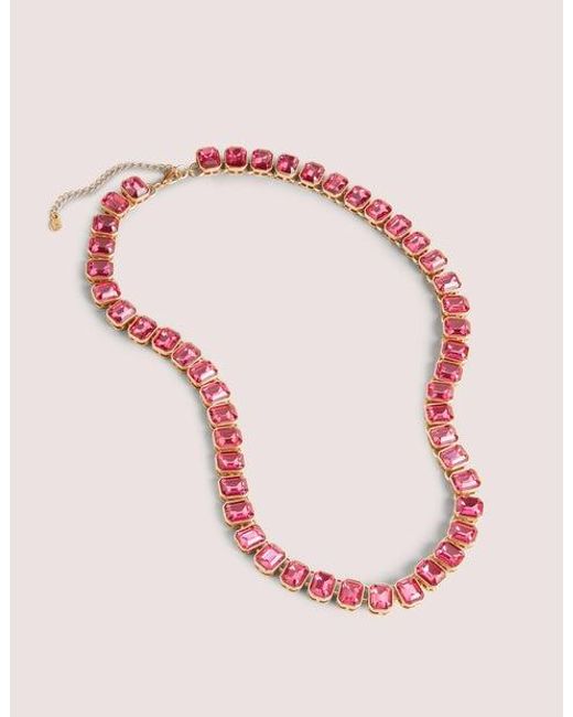 Boden Pink Long Jewelled Necklace