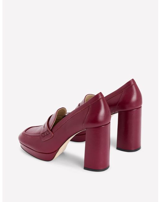 Boden Purple Platform Heeled Loafers
