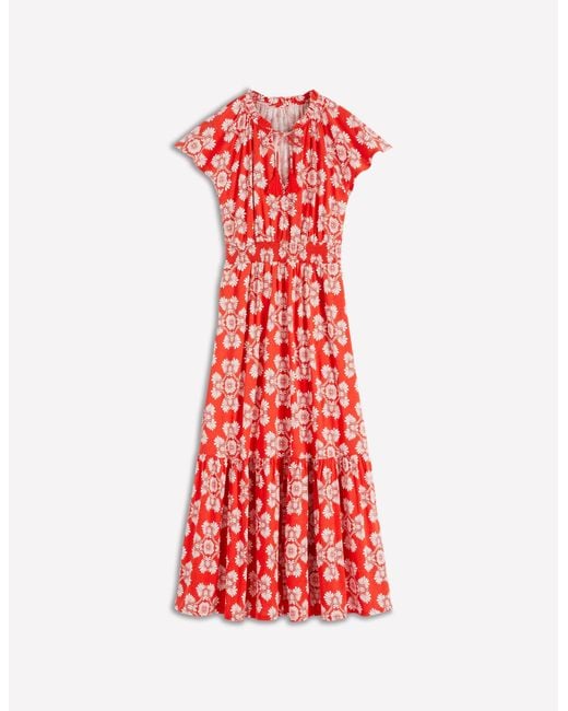 Boden Tala Tiered Jersey Maxi Dress