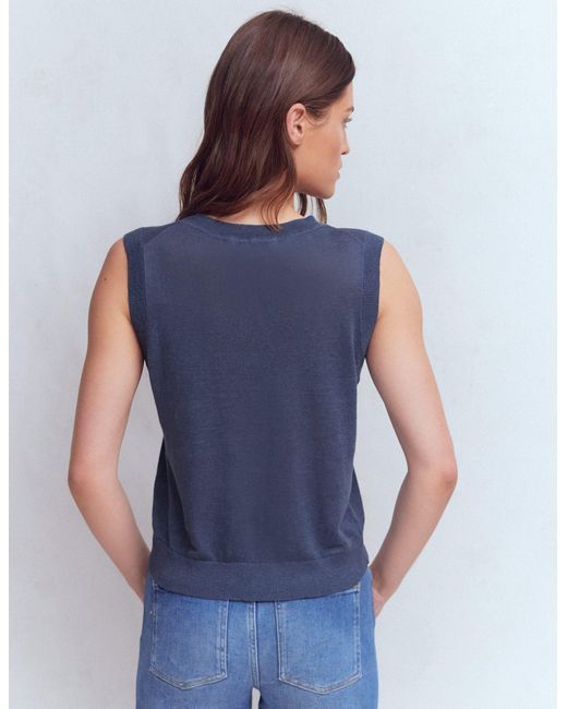 Boden Blue Agnes Linen Tank
